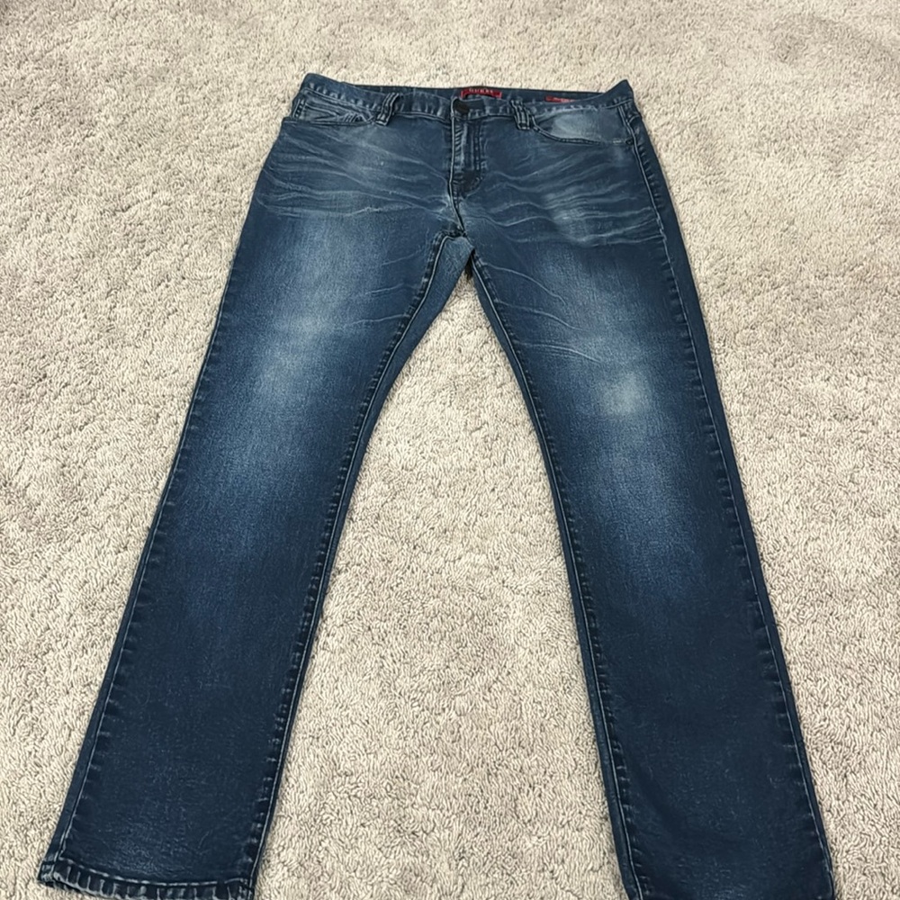 Guess Jeans Medium Rise Skinny Scoth Fit Size 34 x 32 condition: used